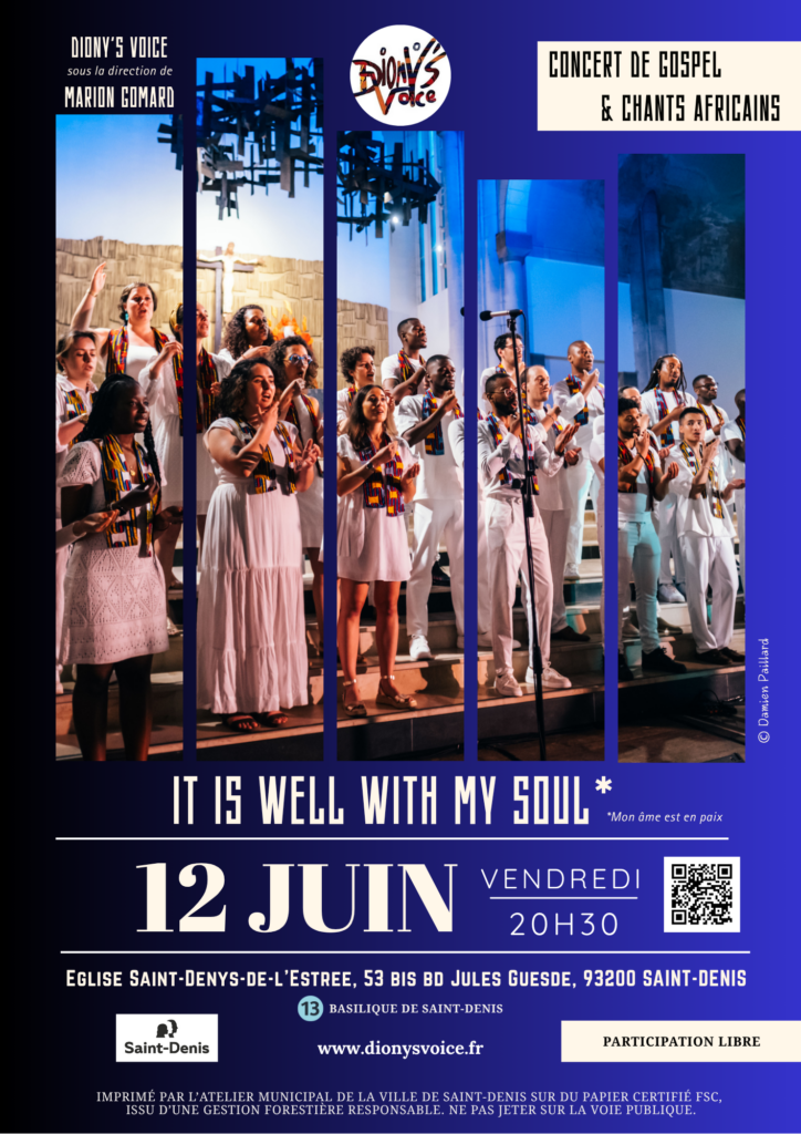 affiche concert diony's voice - 12 Juin 2026 - It Is Well With My Soul